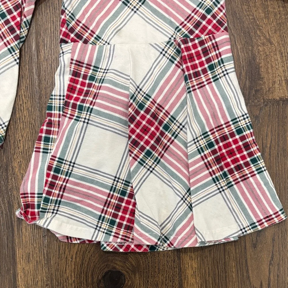 The Children's Place Red and White Plaid Long Sleeve Dress